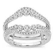 14K white gold 0.50 CTw Diamond ring guard