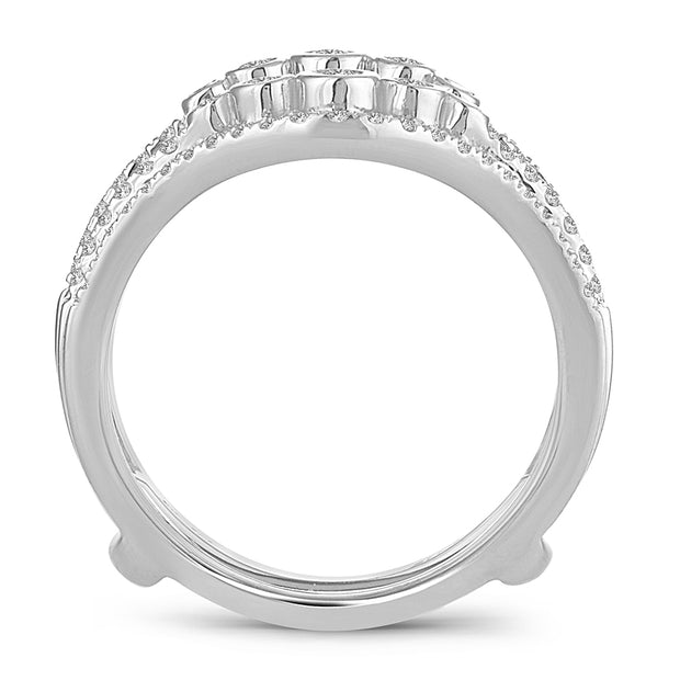 14K white gold 0.50 CTw Diamond ring guard