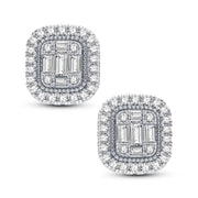 10K white gold 0.40 CTw DIAMOND Earrings