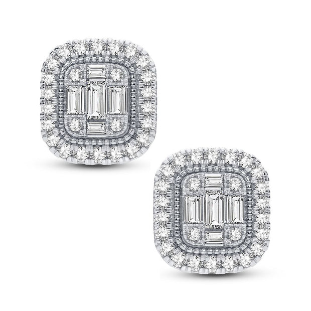 10K white gold 0.40 CTw DIAMOND Earrings