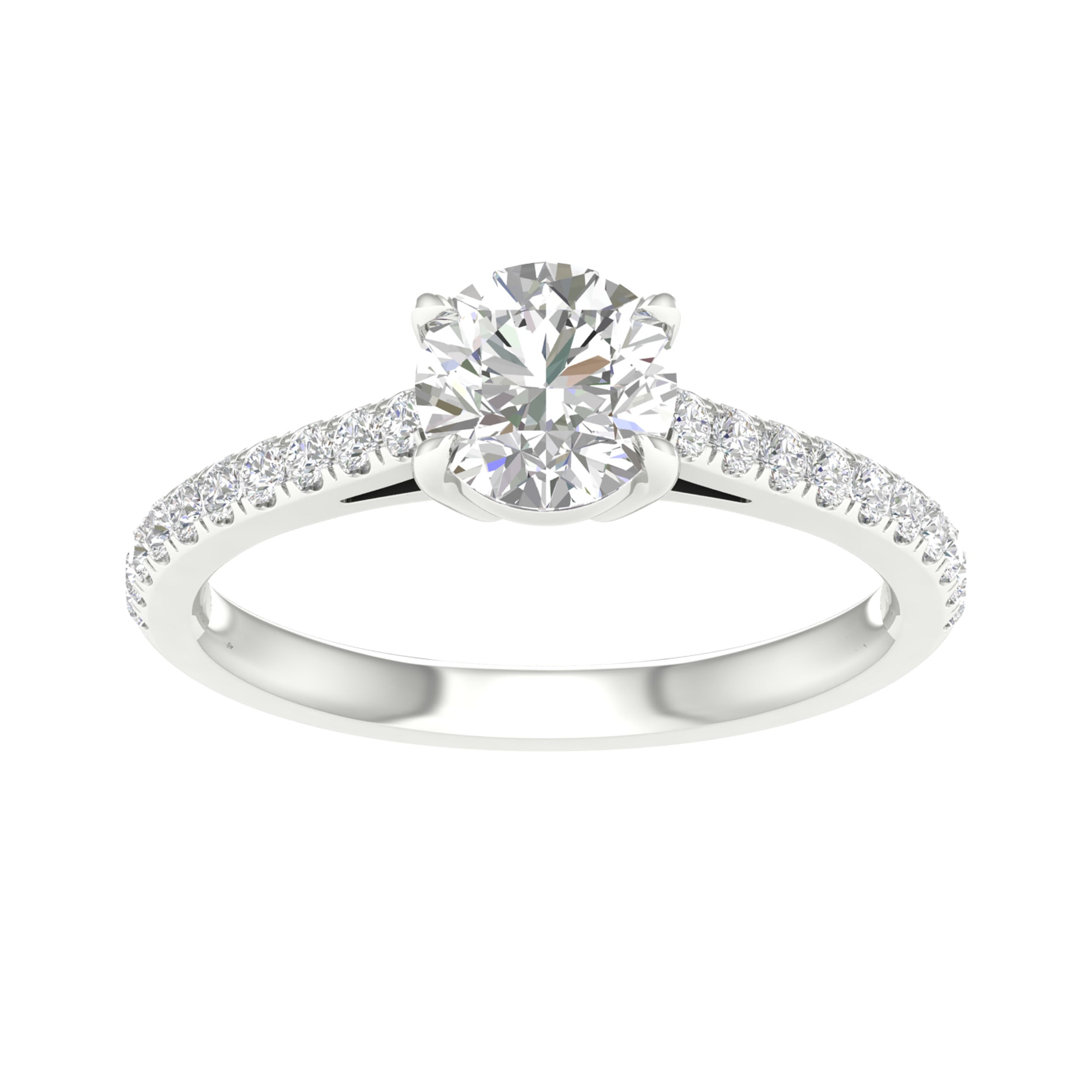14K White Gold 1.25 ctw Lab-Grown Round Diamond Ring – Paramount Jewelers