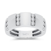 10K white gold 0.20 ctw Diamond Men's Band