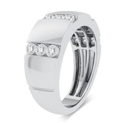 10K white gold 0.20 ctw Diamond Men's Band