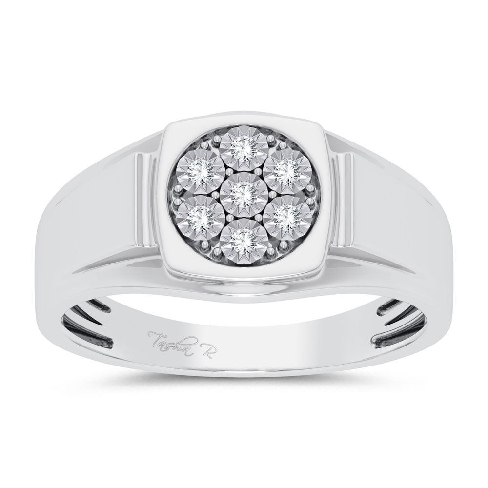 10K White Gold 0.13 ctw Diamond Men'S Ring – Paramount Jewelers