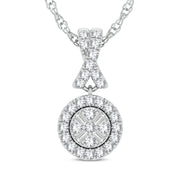 10K white gold 0.20 ctw Diamond round Pendant