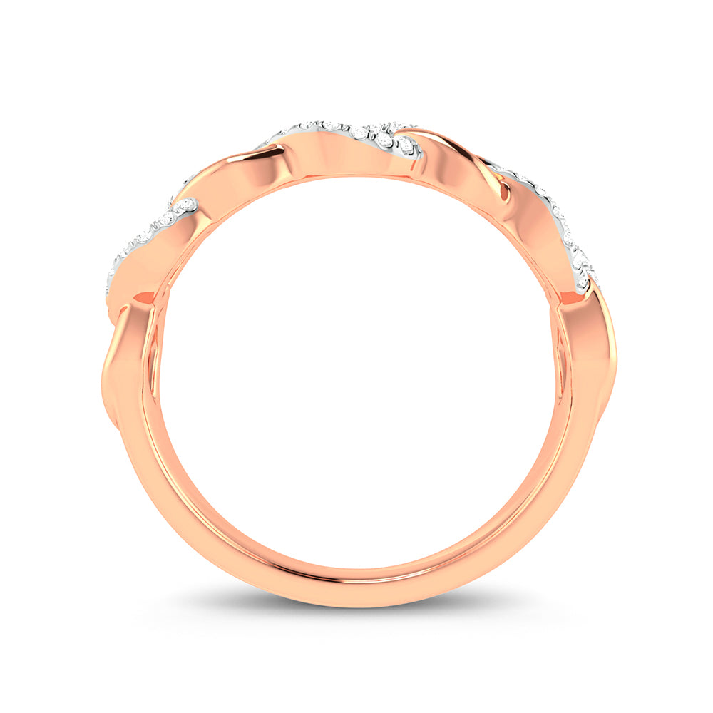 10K Rose Gold 0.10 ctw Diamond Fashion Ring