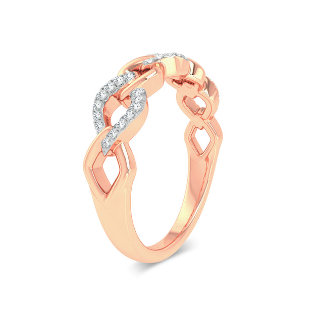 10K rose gold 0.10 ctw Diamond fashion Ring