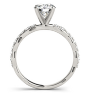 14K White Gold 3.33 CTW  Lab-Grown Diamond Round Engagement RING