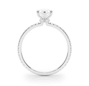 14K White Gold 1.00 Ctw Lab-Grown Diamond Pear Engagement RING