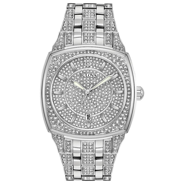 Bulova Dress/Classic Crystal Mens Watch Stainless Steel