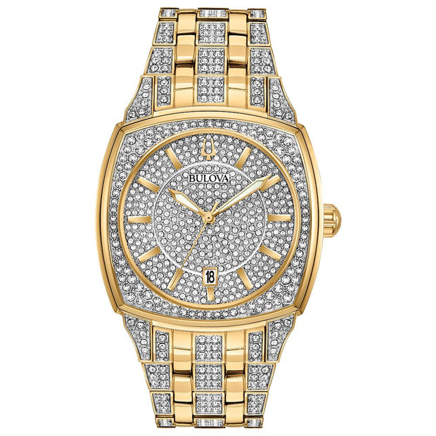 Bulova Dress/Classic Crystal Mens Watch Stainless Steel