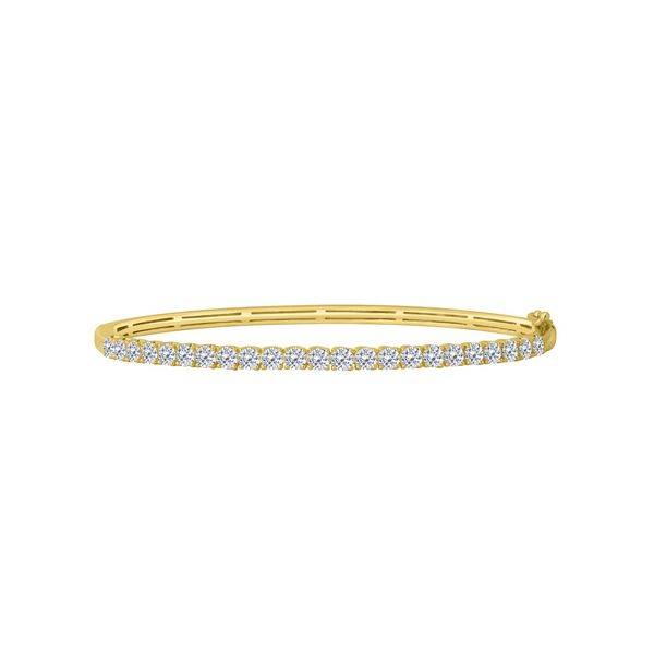 14k Yellow Gold 2.00 CTw Diamond Bracelet Bangle