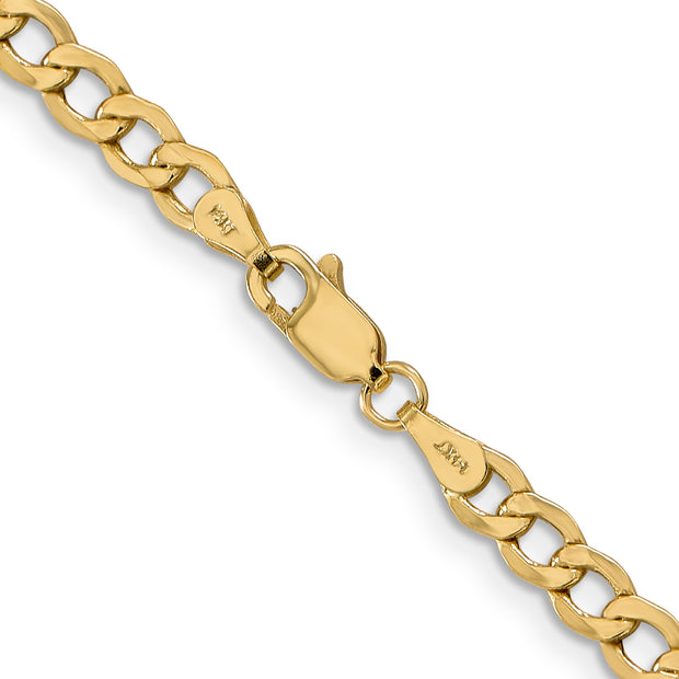 14k 4.3mm 24in Semi-Solid Curb Chain