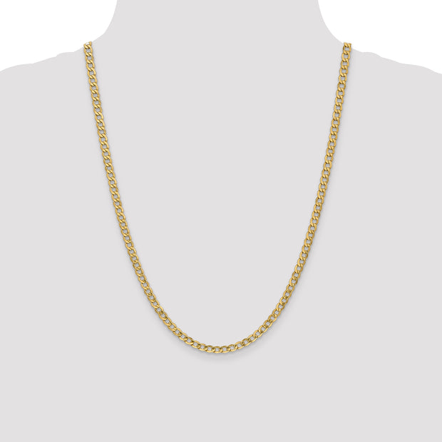14k 4.3mm 24in Semi-Solid Curb Chain