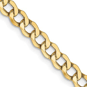 14k 4.3mm 24in Semi-Solid Curb Chain