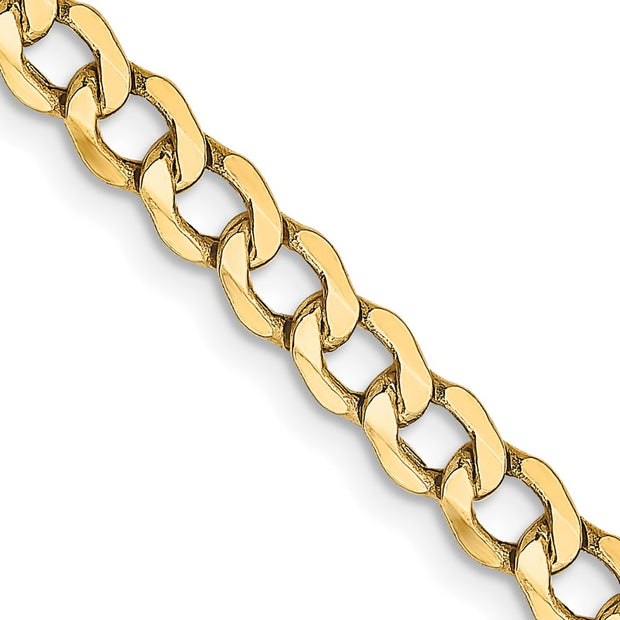 14k 4.3mm 24in Semi-Solid Curb Chain