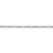 14k WG 2.5mm 24in Semi-Solid Figaro Chain