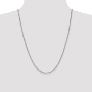 14k WG 2.5mm 24in Semi-Solid Figaro Chain