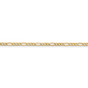 14k 2.5mm 16in Semi-Solid Figaro Chain