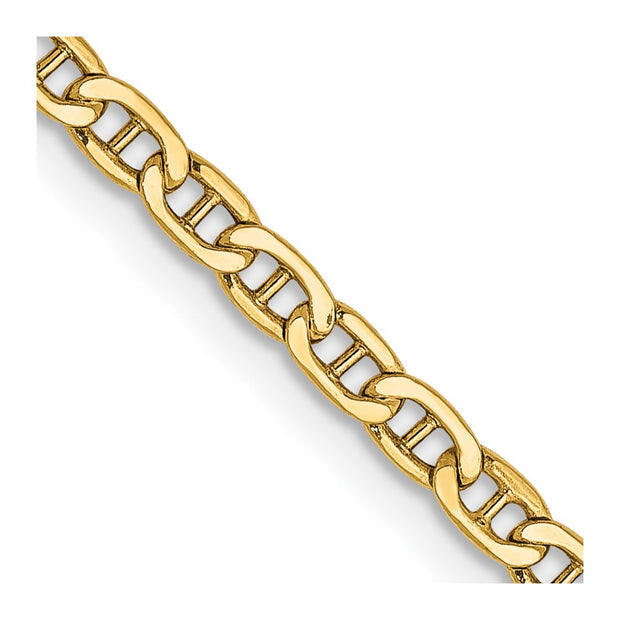 14k 2.4mm 24in Semi-Solid Anchor Chain