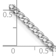 14k WG 2.5mm 18in Semi-Solid Curb Chain
