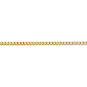 14k 2.5mm 18in Semi-Solid Curb Chain