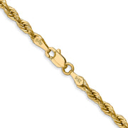 14K 3mm 24in Semi-Solid Rope Chain