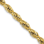 14K 3mm 24in Semi-Solid Rope Chain