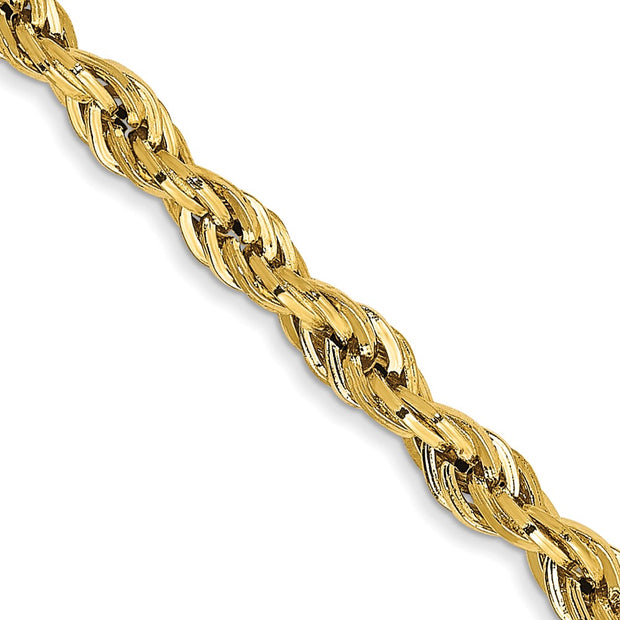 14K 3mm 24in Semi-Solid Rope Chain