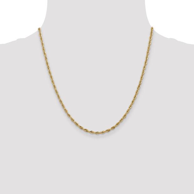 14k 2.8mm 20in Semi-Solid Rope Chain
