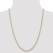 14k 2.8mm 24in Semi-Solid Rope Chain