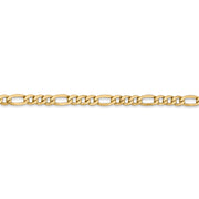14k 3.5mm 24in Semi-Solid Figaro Chain