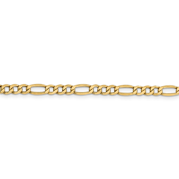 14k 4.2mm 24in Semi-Solid Figaro Chain