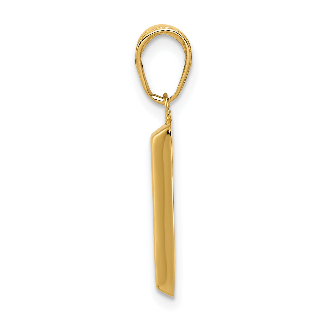 14K 3D Gold Bar Pendant