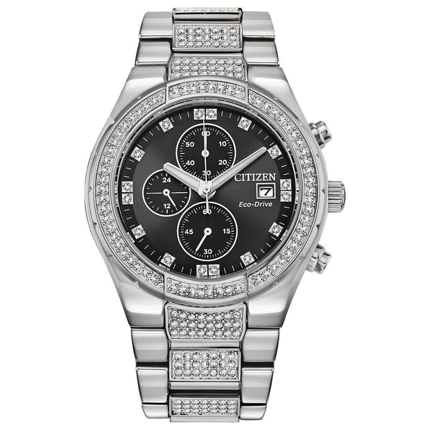 CITIZEN Eco-Drive Quartz Crystal Mens Watch CA0750-53E