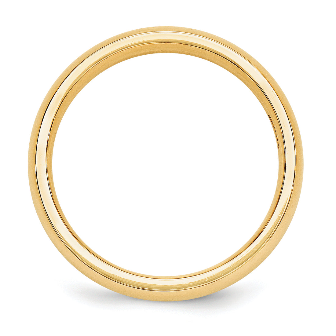 14K Yellow Gold 5mm Standard Comfort Fit Wedding Band Size 10