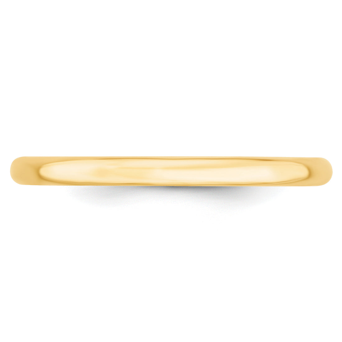 14K Yellow Gold 2mm Ltw Comfort Fit Band Size 10