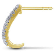 14K Yellow Gold 0.63 CTW Fashion Diamond Curve Earrings