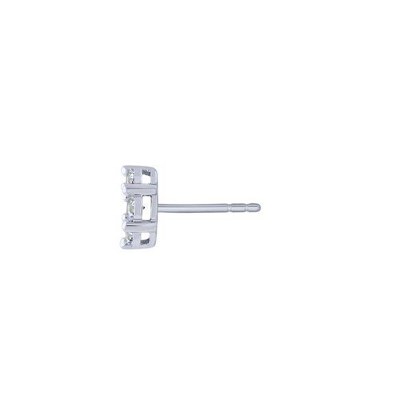 14K WHITE GOLD 1.00 CTW Diamond Flower Earrings