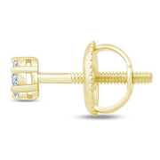 14K Yellow Gold 0.125 CTW Diamond Stud Earrings