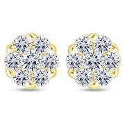 14K Yellow Gold 0.125 CTW Diamond Stud Earrings