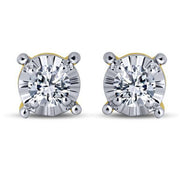10K YELLOW GOLD 0.18 CTW Diamond Fashion Earrings