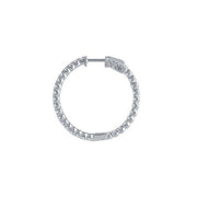 14k white gold 2.70 ctw Diamond Hoop Earrings