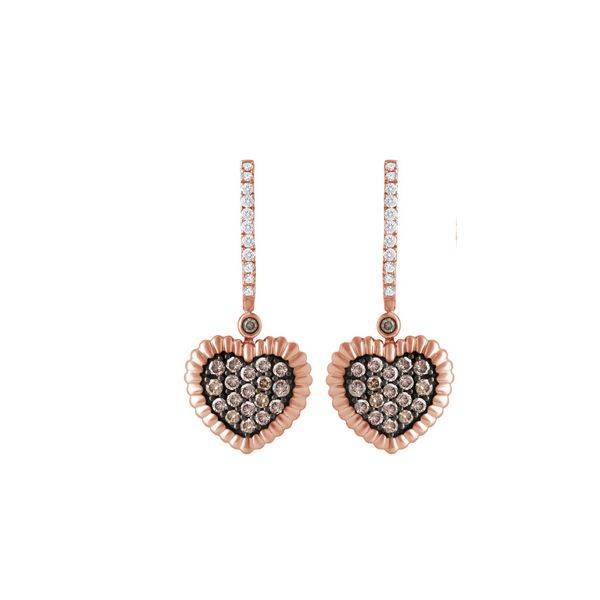10K Rose Gold 0.50 CTW Heart Earrings