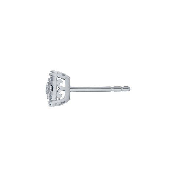 10K White Gold 0.40 ctw Diamond Round Stud Earrings