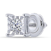 14k WHITE GOLD 0.16 CtW Diamond Earrings