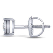 14k WHITE GOLD 0.16 CtW Diamond Earrings