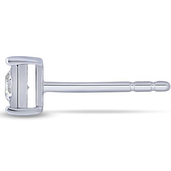14K WHITE GOLD 0.25 CtW Round Diamond Earrings