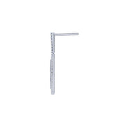 White Gold Dangle Geometrical Earrings