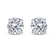 14K White Gold 1.00 Ctw Stud Solitaire Earrings